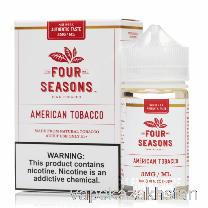 Vape Disposable American Tobacco - Four Seasons - 60mL 12mg